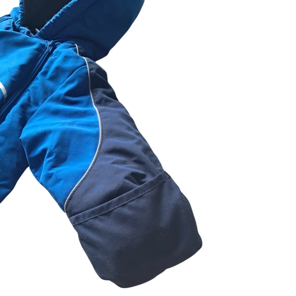 Okie Dokie Full Snowsuit 18 Months Blue With Football Theme and Blue Hat‎